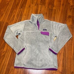 Patagonia Women’s XS Re-Tool Snap-T Pullover Fleece Gray